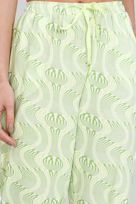 Zivame Optics Fun Knit Cotton Pyjama Set -Jade Lime — image 10